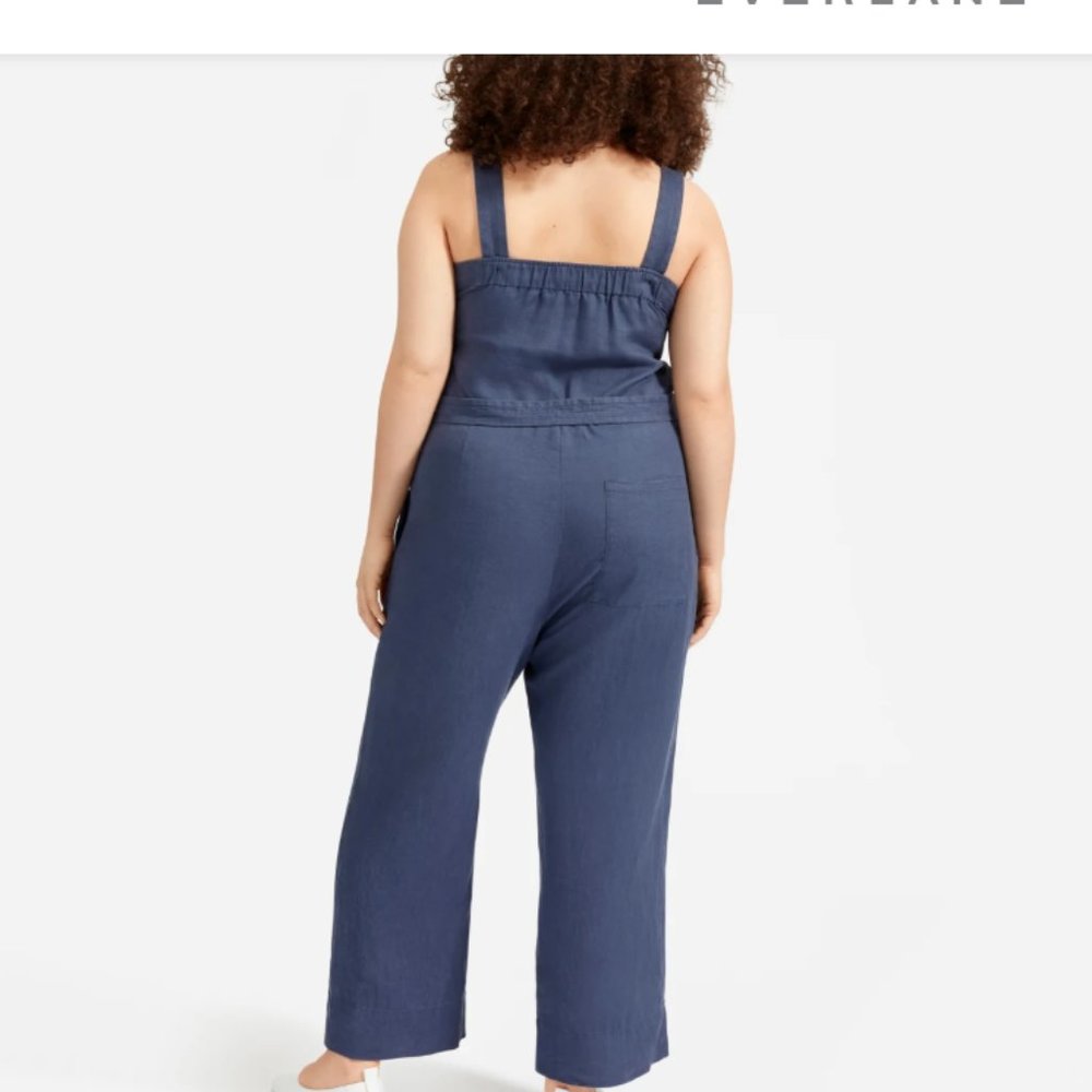 Everlane Linen Square-Neck Jumpsuit nwot - Picture 3 of 6